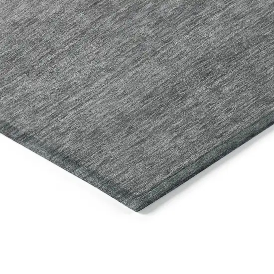 Peach And Charcoal Abstract Washable Indoor Outdoor Area Rug Photo 9