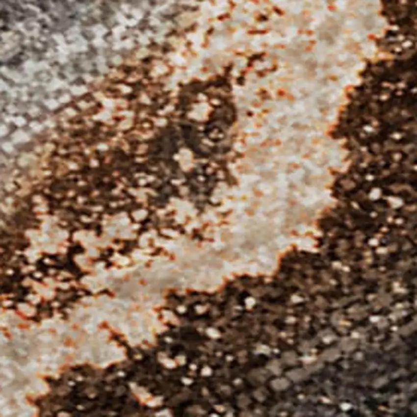 Peach And Gray Abstract Washable Area Rug With UV Protection Photo 5