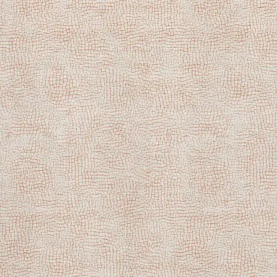 Peach And Ivory Geometric Washable Area Rug With UV Protection Photo 3