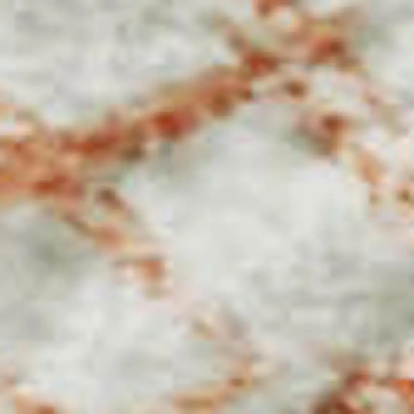 Peach And Ivory Geometric Washable Area Rug With UV Protection Photo 3