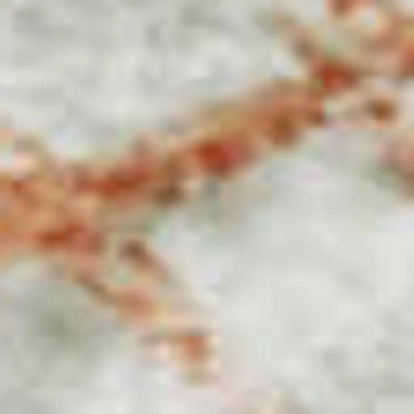 Peach And Ivory Geometric Washable Area Rug With UV Protection Photo 2