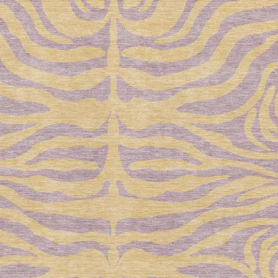 Peach And Lavender Animal Print Washable Area Rug With UV Protection Photo 2