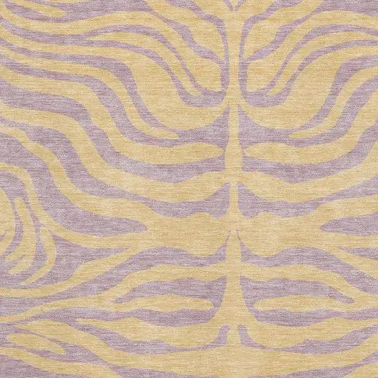 Peach And Lavender Animal Print Washable Area Rug With UV Protection Photo 2