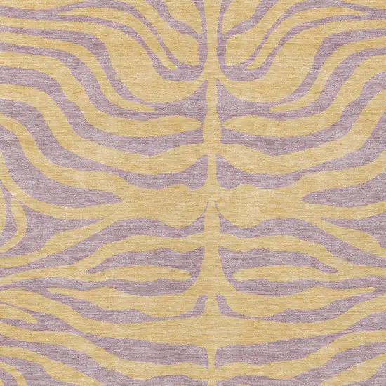 Peach And Purple Animal Print Washable Indoor Outdoor Area Rug Photo 5
