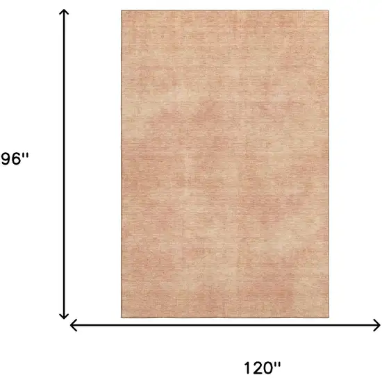 Peach And Salmon Abstract Washable Area Rug With UV Protection Photo 5