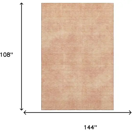 Peach And Salmon Abstract Washable Area Rug With UV Protection Photo 6