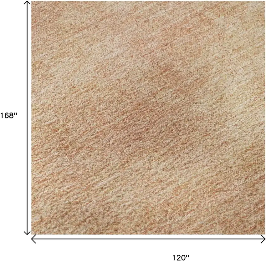 Peach And Salmon Abstract Washable Area Rug With UV Protection Photo 8