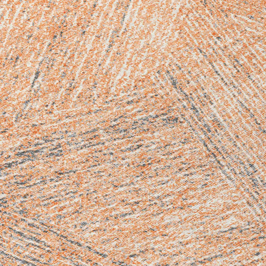 Peach Blue And Ivory Abstract Washable Indoor Outdoor Area Rug Photo 7