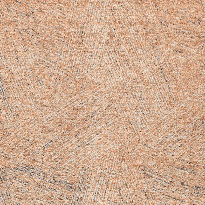 Peach Blue And Ivory Abstract Washable Indoor Outdoor Area Rug Photo 5