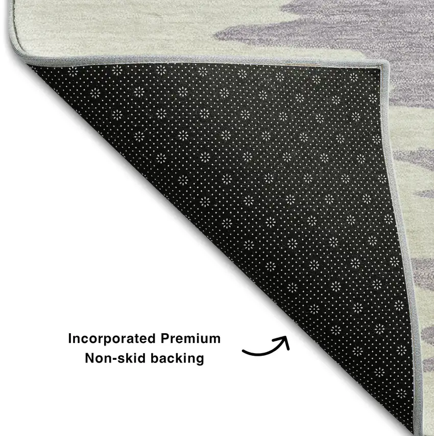 Peach Green And Blue Abstract Washable Area Rug With UV Protection Photo 6