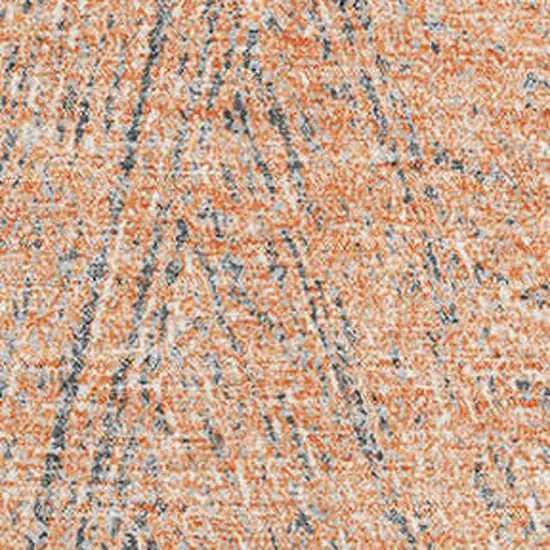 Peach Ivory And Gray Abstract Washable Area Rug With UV Protection Photo 3