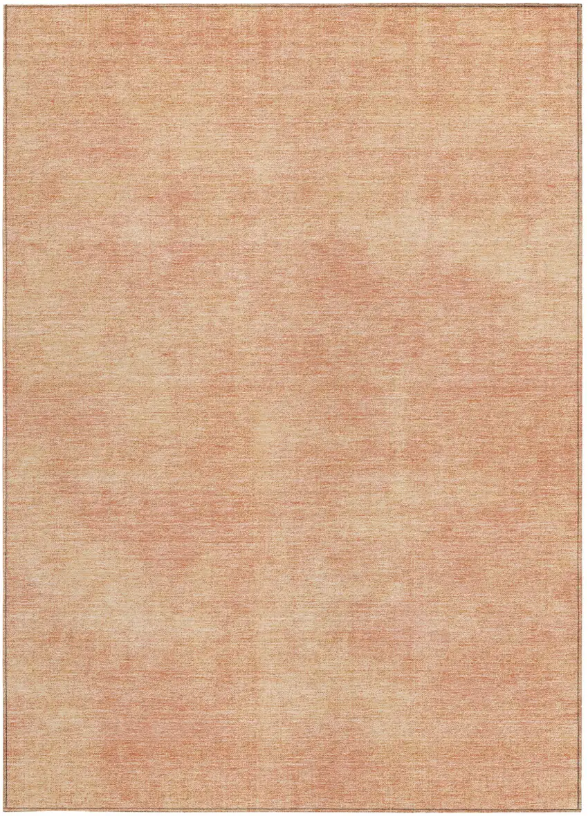 Peach Washable Indoor Outdoor Area Rug Photo 6