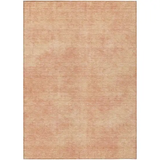 Peach Washable Indoor Outdoor Area Rug Photo 2