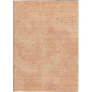 Photo of Peach Washable Indoor Outdoor Area Rug