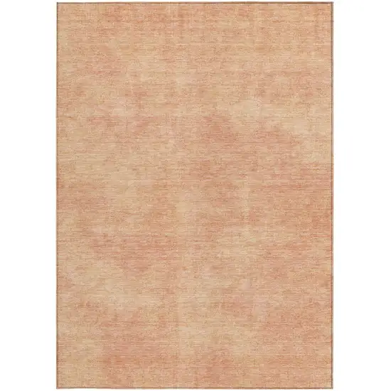 Peach Washable Indoor Outdoor Area Rug Photo 6