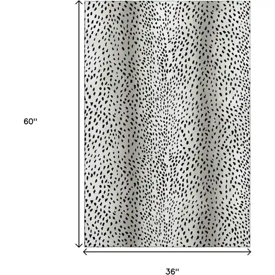 Pearl And Black Animal Print Washable Indoor Outdoor Area Rug Photo 3