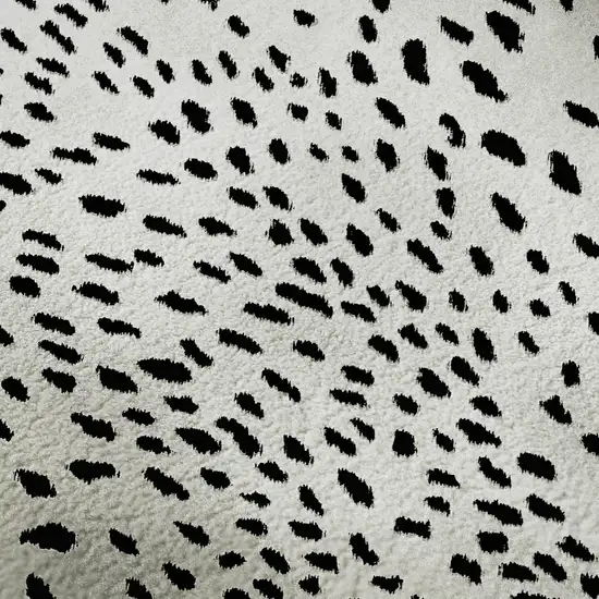 Pearl And Black Animal Print Washable Indoor Outdoor Area Rug Photo 7