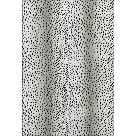 Pearl And Black Animal Print Washable Indoor Outdoor Area Rug Photo 2
