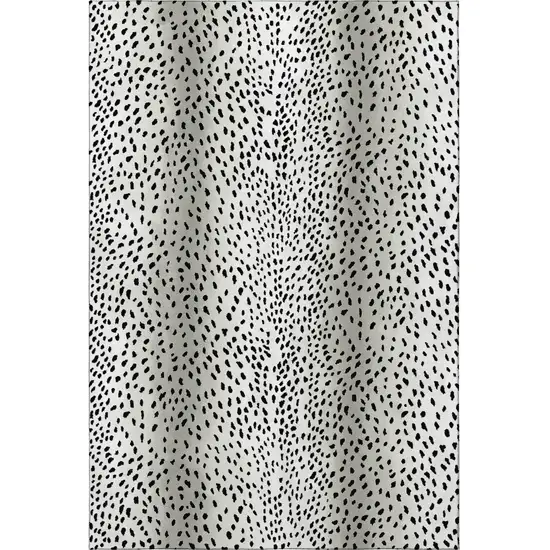 Pearl And Black Animal Print Washable Indoor Outdoor Area Rug Photo 5