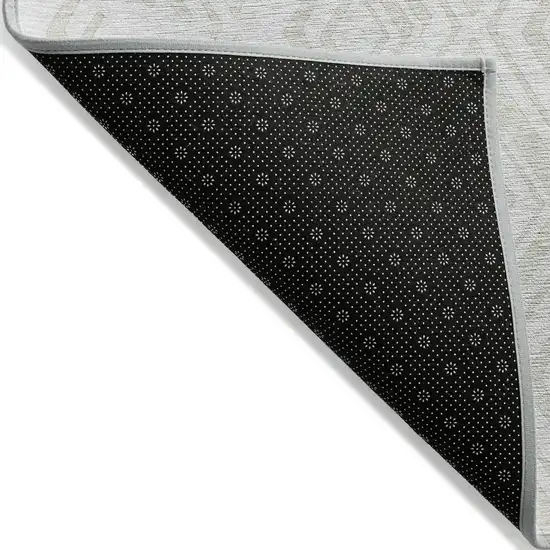 Pearl And Ivory Geometric Washable Indoor Outdoor Area Rug Photo 2