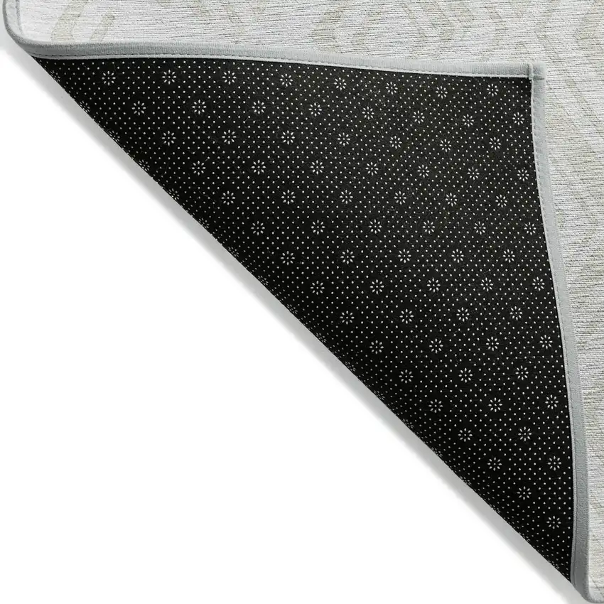 Pearl And Ivory Geometric Washable Indoor Outdoor Area Rug Photo 2