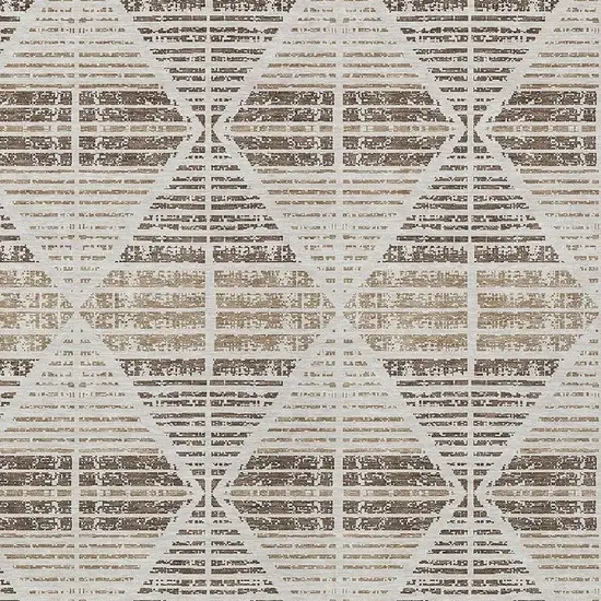 Pearl And Navy Blue Geometric Washable Indoor Outdoor Area Rug Photo 3