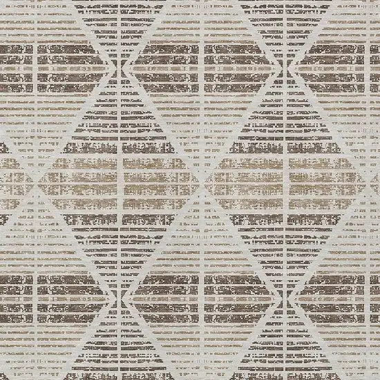 Pearl And Navy Blue Geometric Washable Indoor Outdoor Area Rug Photo 5