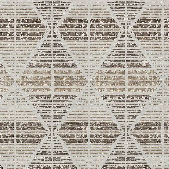 Pearl And Navy Blue Geometric Washable Indoor Outdoor Area Rug Photo 3