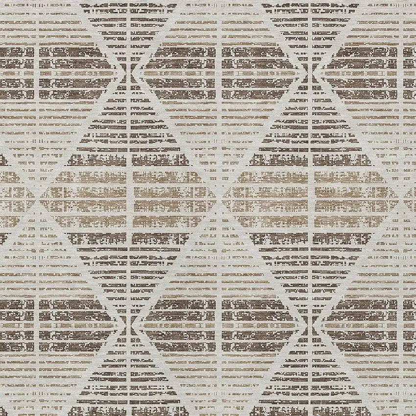 Pearl And Navy Blue Geometric Washable Indoor Outdoor Area Rug Photo 3