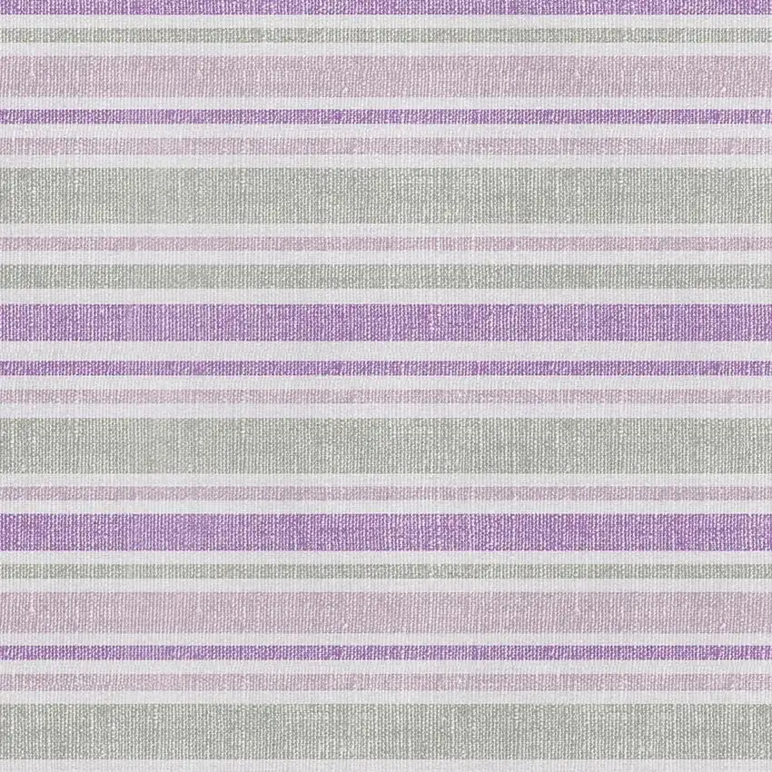 Pearl And Purple Striped Washable Area Rug With UV Protection Photo 2