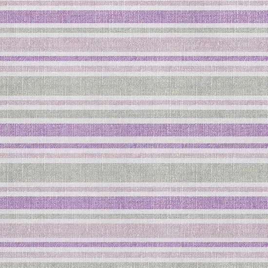 Pearl And Purple Striped Washable Area Rug With UV Protection Photo 2