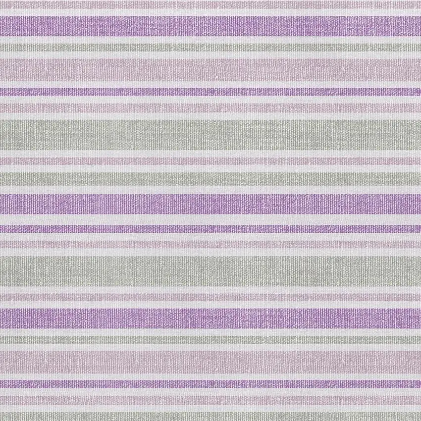 Pearl And Purple Striped Washable Area Rug With UV Protection Photo 2
