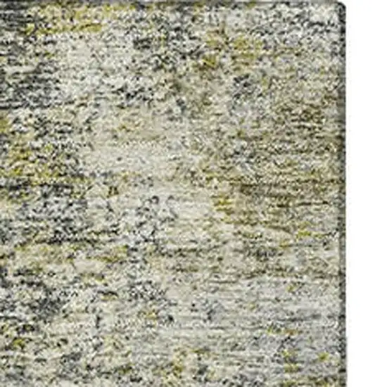 Pewter And Beige Abstract Washable Area Rug With UV Protection Photo 4