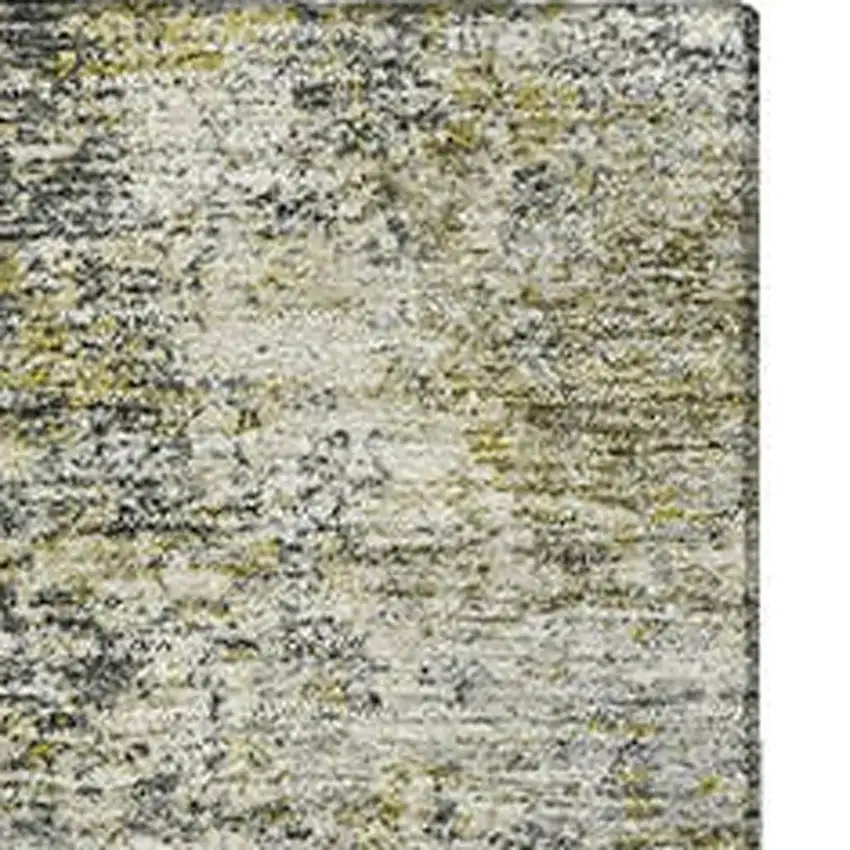 Pewter And Beige Abstract Washable Area Rug With UV Protection Photo 4