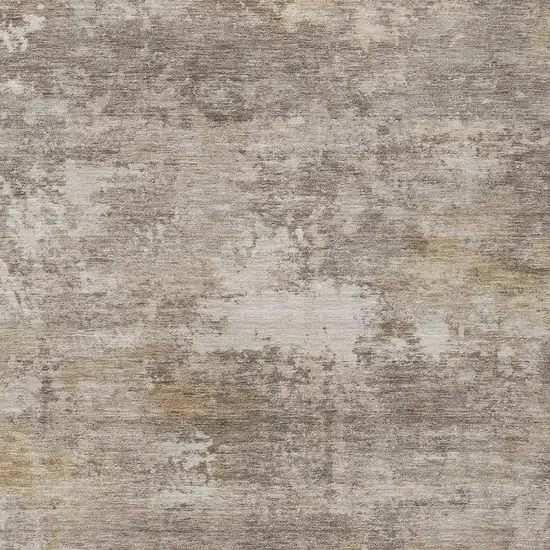 Pewter And Beige Abstract Washable Indoor Outdoor Area Rug Photo 2