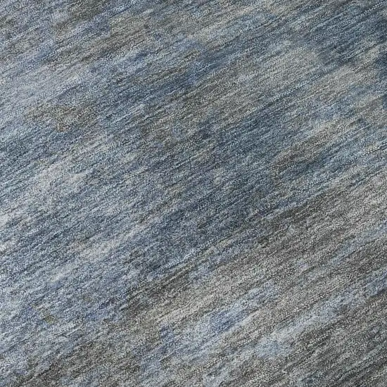 Pewter And Charcoal Abstract Washable Area Rug With UV Protection Photo 8