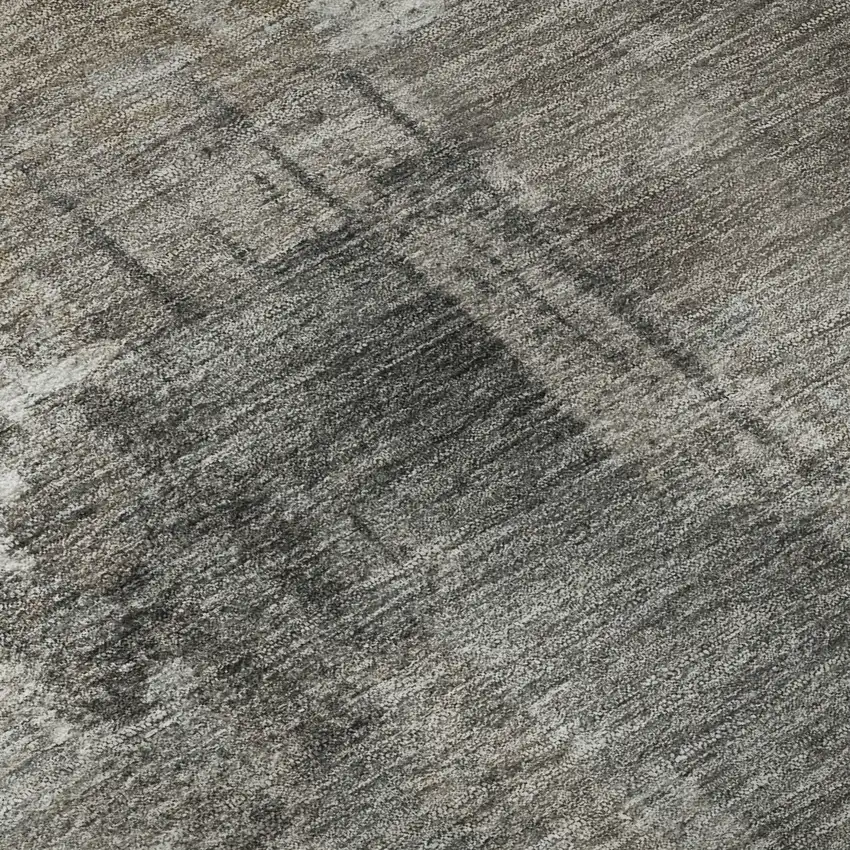 Pewter And Gray Abstract Washable Area Rug With UV Protection Photo 8