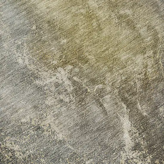 Pewter And Gray Abstract Washable Indoor Outdoor Area Rug Photo 8