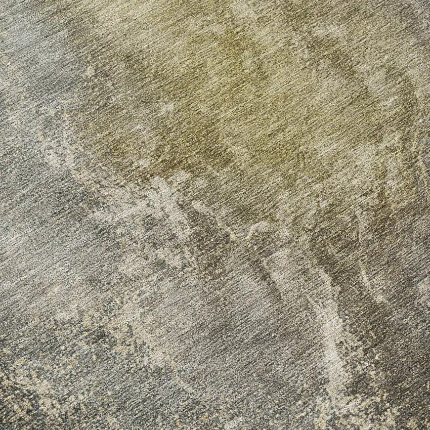 Pewter And Gray Abstract Washable Indoor Outdoor Area Rug Photo 8