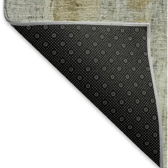 Pewter And Gray Abstract Washable Indoor Outdoor Area Rug Photo 5