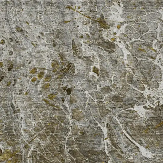 Pewter And Gray Abstract Washable Indoor Outdoor Area Rug Photo 3