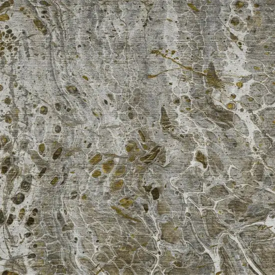 Pewter And Gray Abstract Washable Indoor Outdoor Area Rug Photo 3