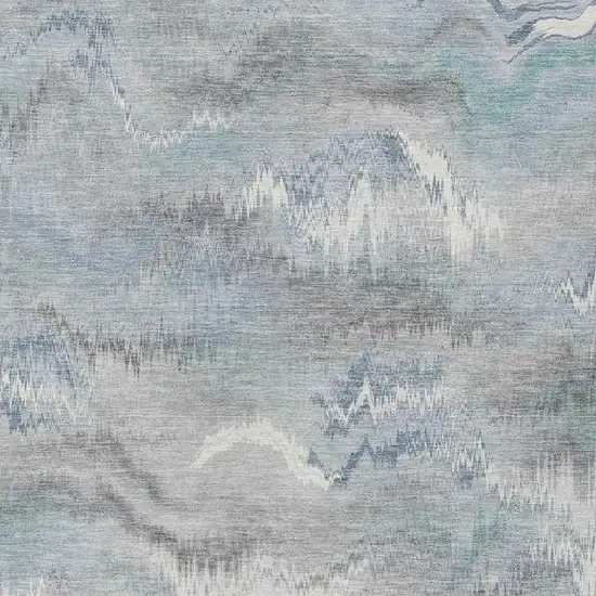 Pewter And Gray Abstract Washable Indoor Outdoor Area Rug Photo 2