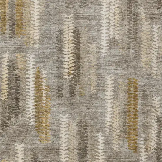 Pewter And Gray Abstract Washable Indoor Outdoor Area Rug Photo 3