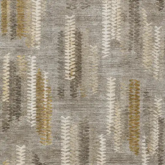 Pewter And Gray Abstract Washable Indoor Outdoor Area Rug Photo 3