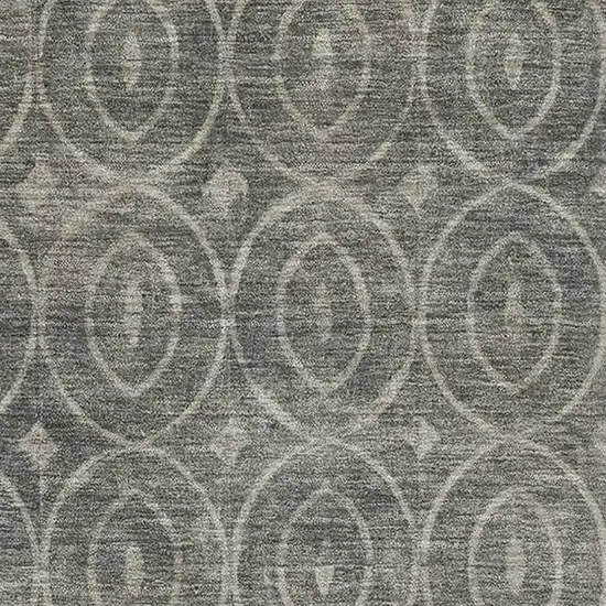 Pewter And Gray Geometric Washable Area Rug With UV Protection Photo 2