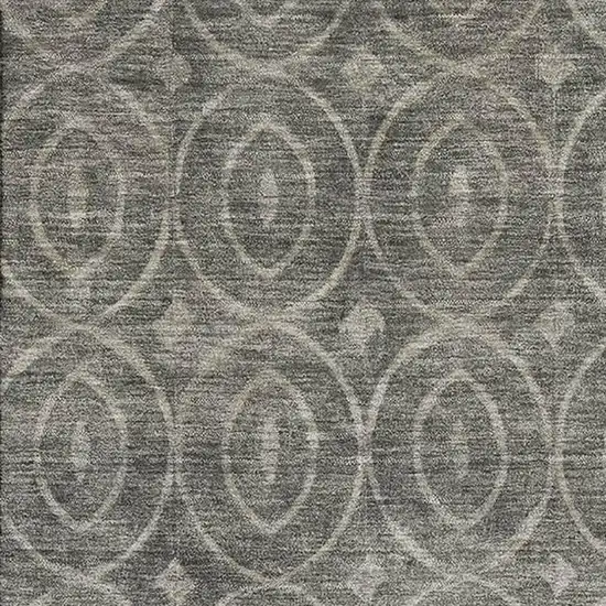 Pewter And Gray Geometric Washable Area Rug With UV Protection Photo 2