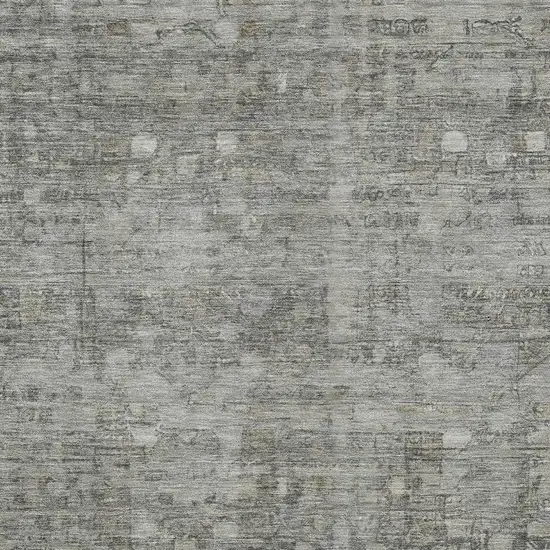 Pewter And Gray Geometric Washable Indoor Outdoor Area Rug Photo 4