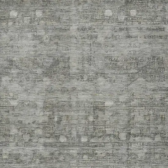 Pewter And Gray Geometric Washable Indoor Outdoor Area Rug Photo 3