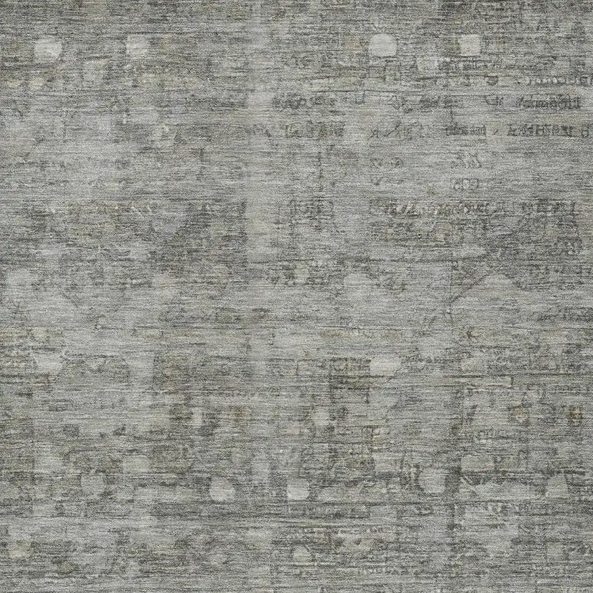 Pewter And Gray Geometric Washable Indoor Outdoor Area Rug Photo 3